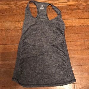 Old navy cute ruched workout tank gray medium